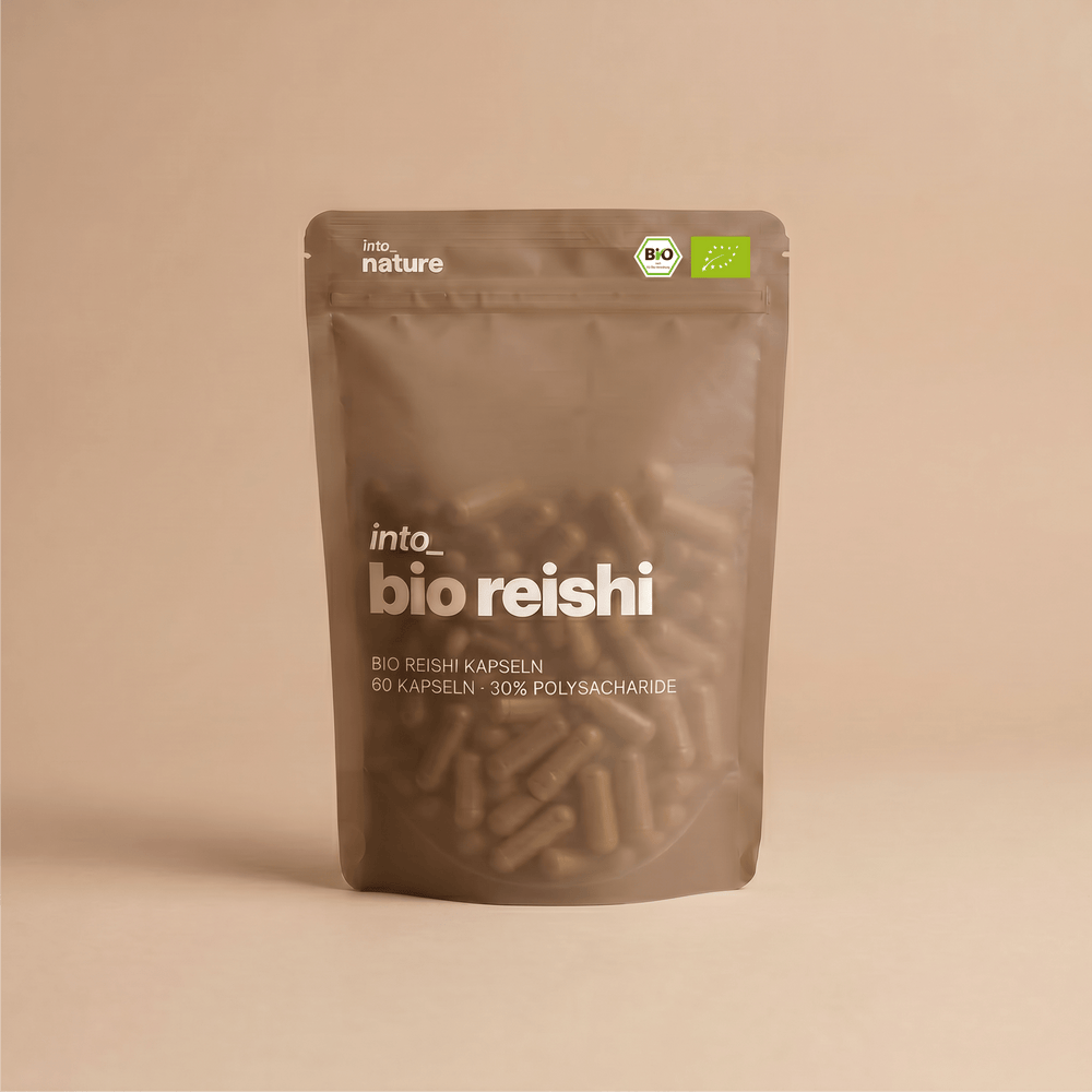 Into Nature Bio Reishi – Originalpackung mit 60 Kapseln
